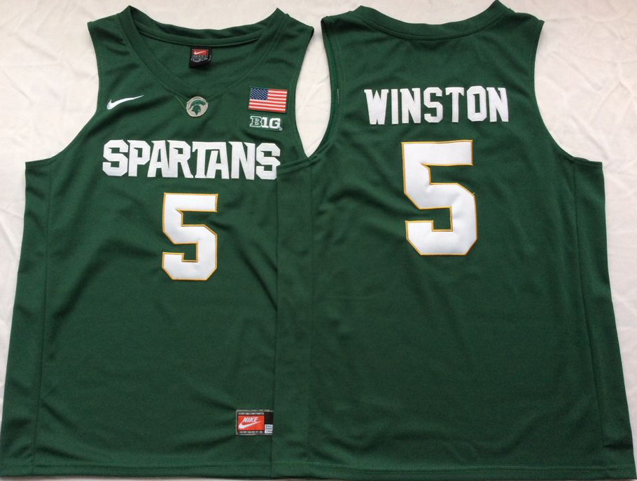 NCAA Men Michigan State Spartans Green 5 WINSTON